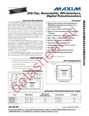 MAX5422ETA+T datasheet  